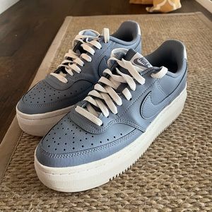 Nike Court Vision Alta Ashen Slate Platform Shoes
